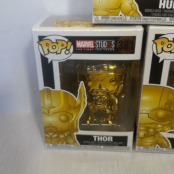 Funko Pop! Marvel Studios The First Ten Years Thor Gold 381 Ant-Man 384 Hulk 379 - Picture 3 of 6